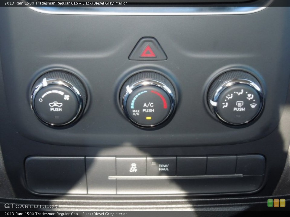 Black/Diesel Gray Interior Controls for the 2013 Ram 1500 Tradesman Regular Cab #76291144