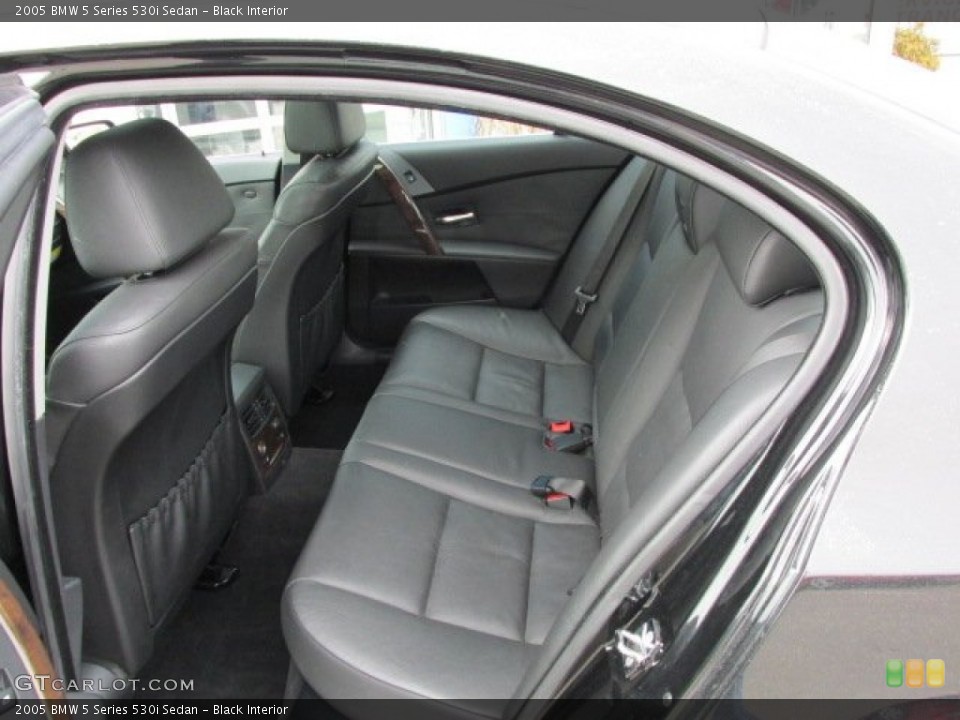 Black Interior Rear Seat for the 2005 BMW 5 Series 530i Sedan #76291156