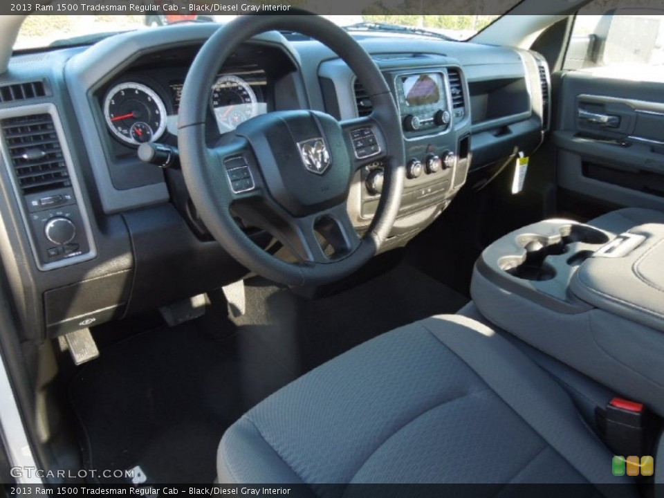 Black/Diesel Gray Interior Prime Interior for the 2013 Ram 1500 Tradesman Regular Cab #76291331