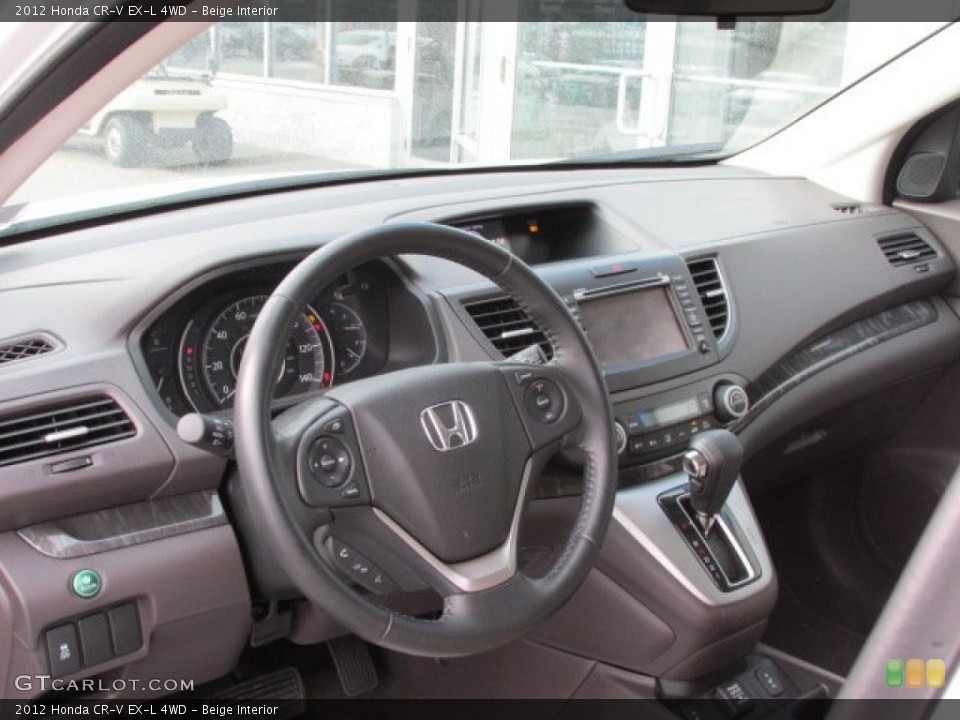 Beige Interior Dashboard for the 2012 Honda CR-V EX-L 4WD #76291444