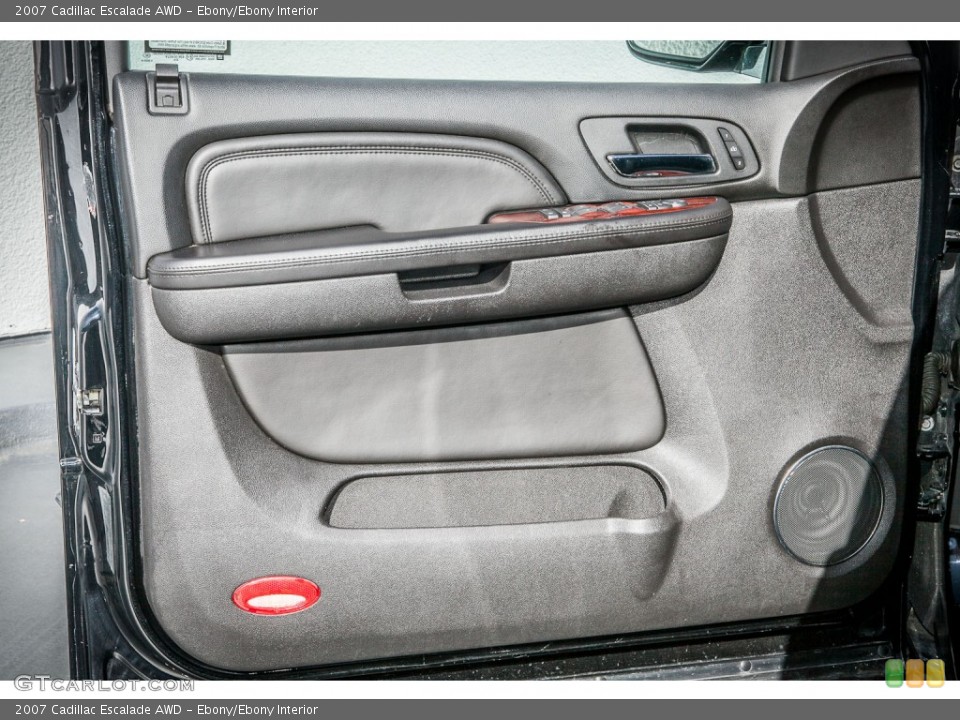 Ebony/Ebony Interior Door Panel for the 2007 Cadillac Escalade AWD #76293636