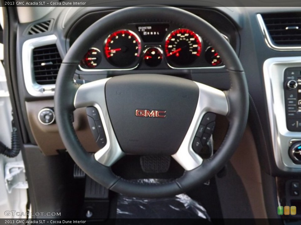 Cocoa Dune Interior Steering Wheel for the 2013 GMC Acadia SLT #76294064