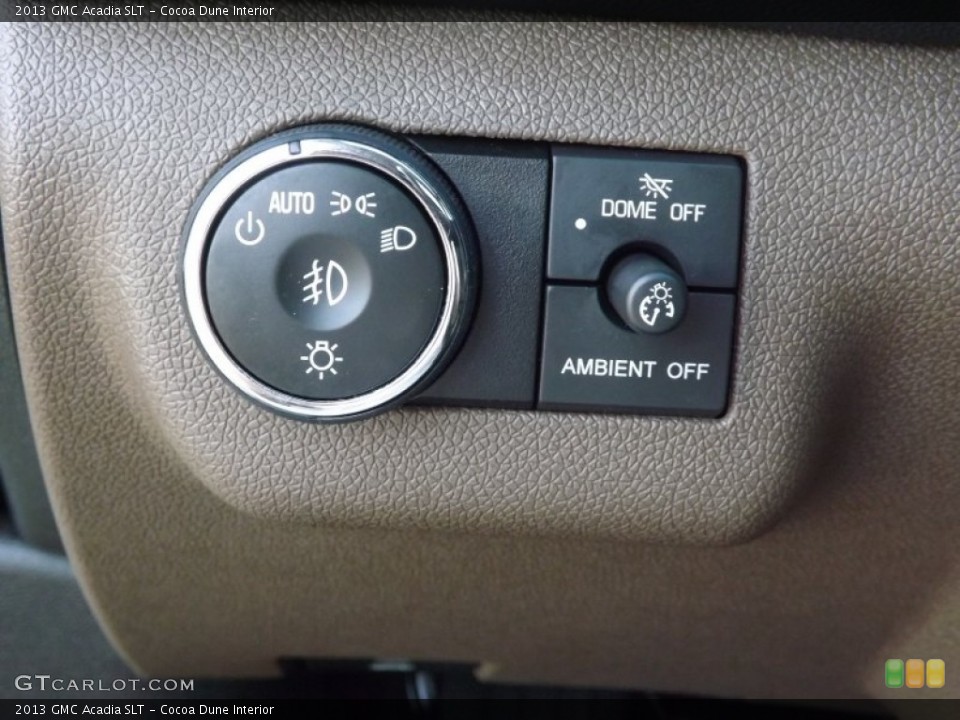 Cocoa Dune Interior Controls for the 2013 GMC Acadia SLT #76294133