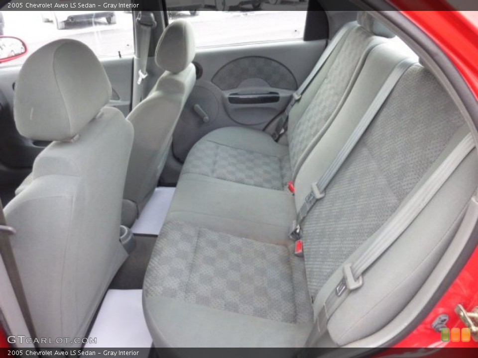 Gray Interior Rear Seat for the 2005 Chevrolet Aveo LS Sedan #76294453