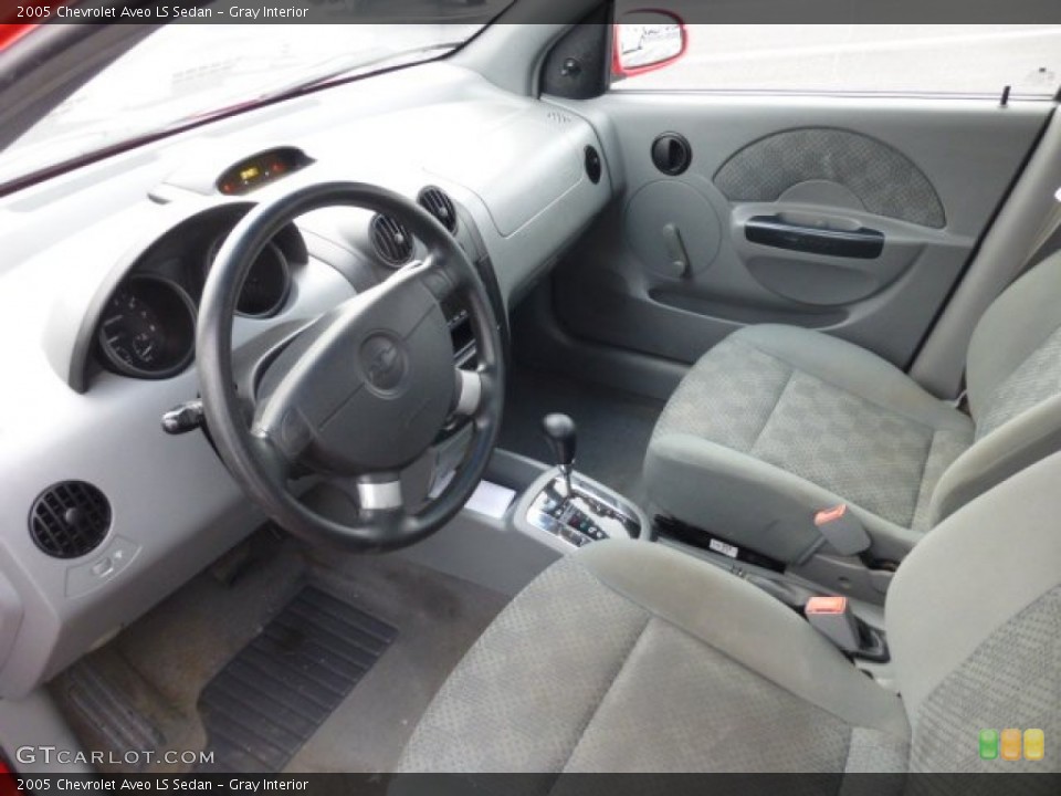 Gray Interior Prime Interior for the 2005 Chevrolet Aveo LS Sedan #76294495