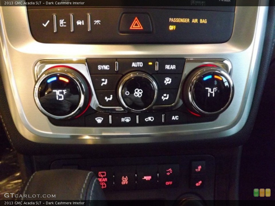 Dark Cashmere Interior Controls for the 2013 GMC Acadia SLT #76294867