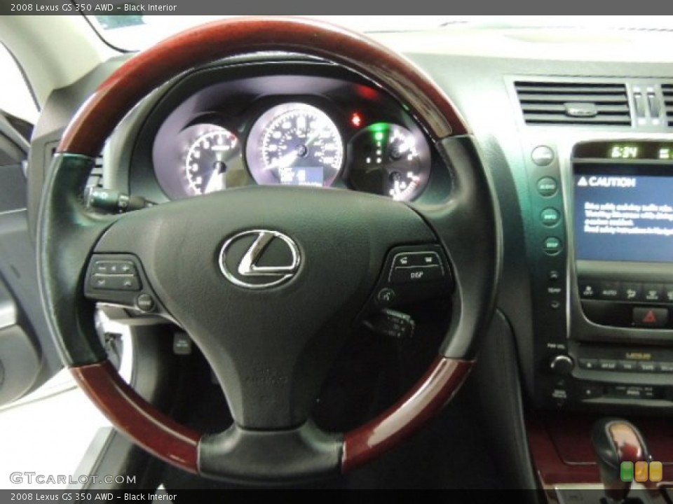 Black Interior Steering Wheel for the 2008 Lexus GS 350 AWD #76295219