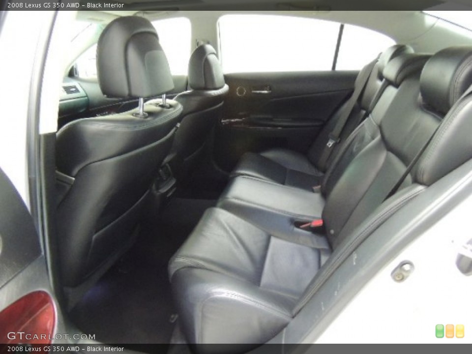 Black Interior Rear Seat for the 2008 Lexus GS 350 AWD #76295300