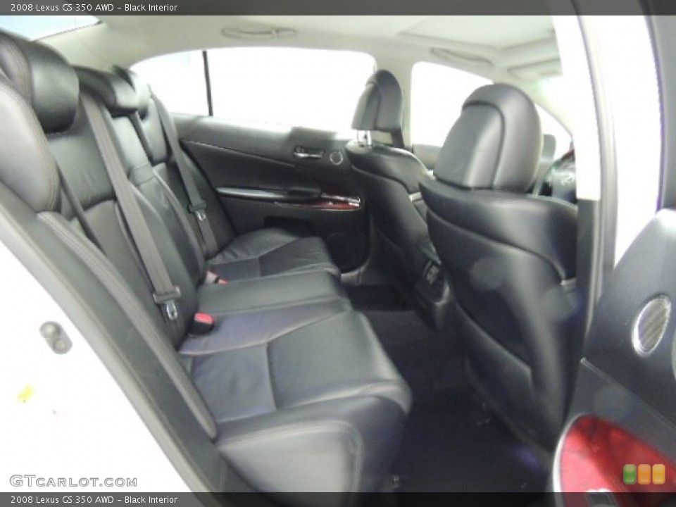 Black Interior Rear Seat for the 2008 Lexus GS 350 AWD #76295336