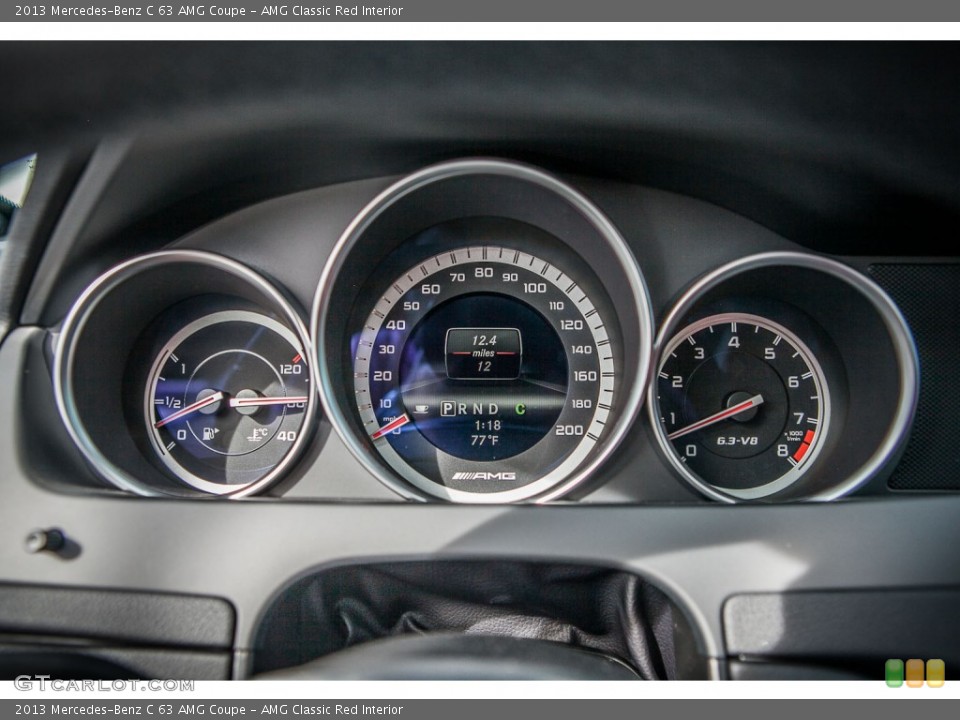 AMG Classic Red Interior Gauges for the 2013 Mercedes-Benz C 63 AMG Coupe #76296461