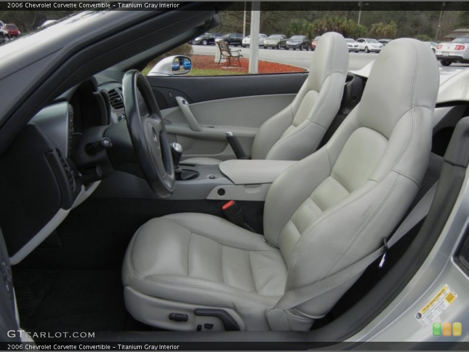Titanium Gray Interior Front Seat for the 2006 Chevrolet Corvette Convertible #76297691