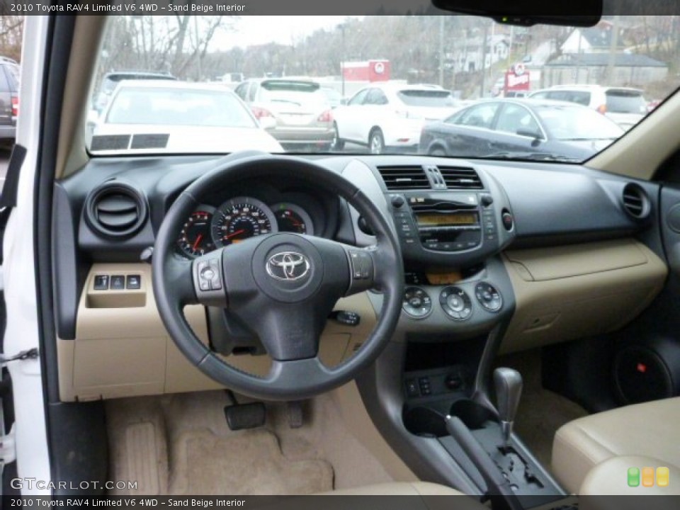 Sand Beige Interior Dashboard for the 2010 Toyota RAV4 Limited V6 4WD #76297699