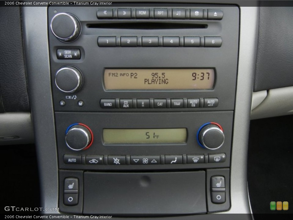 Titanium Gray Interior Controls for the 2006 Chevrolet Corvette Convertible #76297811