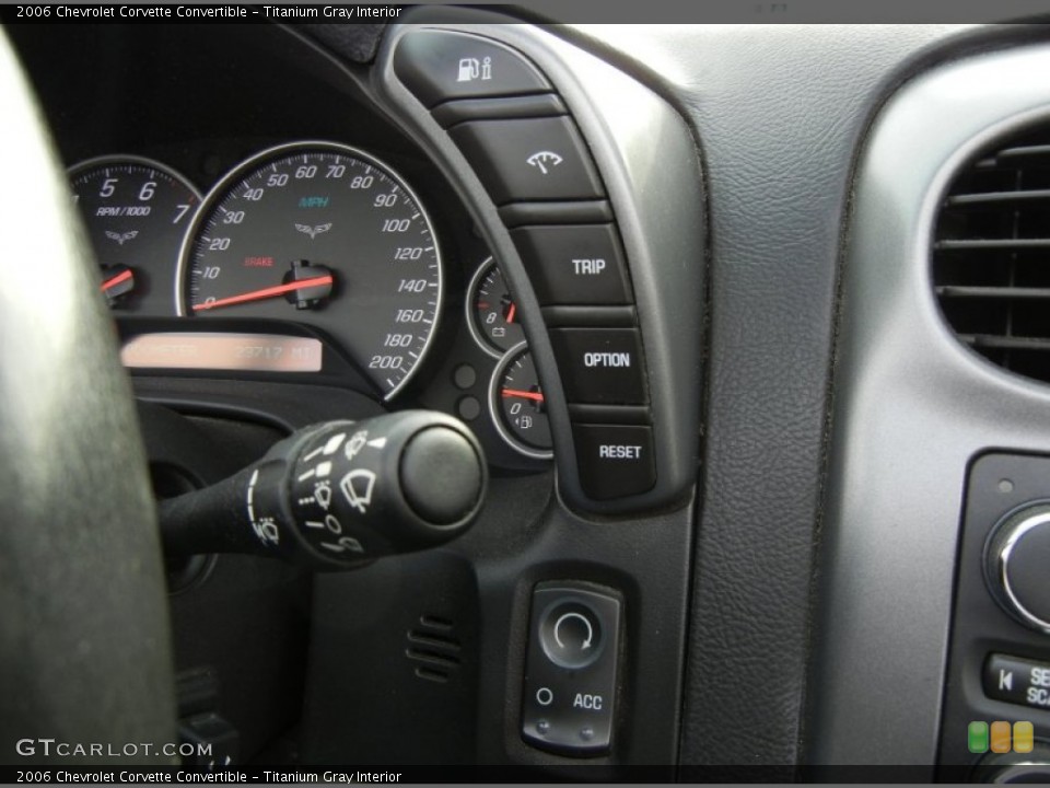 Titanium Gray Interior Controls for the 2006 Chevrolet Corvette Convertible #76297847