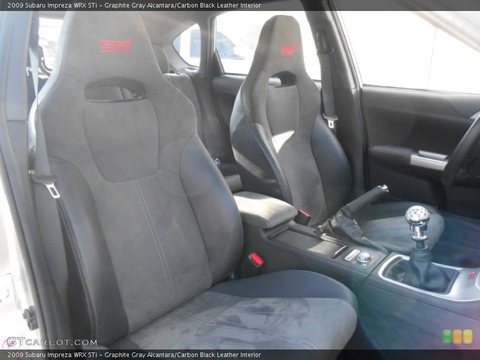 Graphite Gray Alcantara/Carbon Black Leather Interior Photo for the 2009 Subaru Impreza WRX STi #76301454