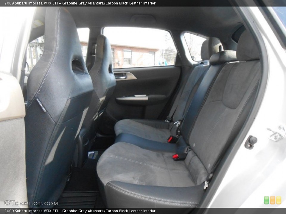 Graphite Gray Alcantara/Carbon Black Leather Interior Rear Seat for the 2009 Subaru Impreza WRX STi #76301529