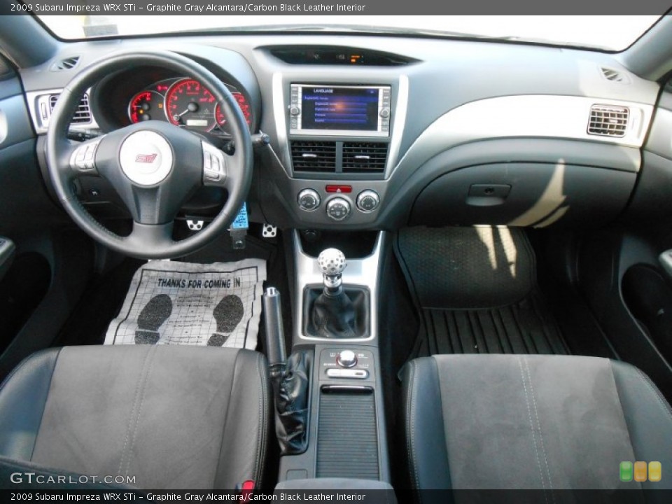 Graphite Gray Alcantara/Carbon Black Leather Interior Dashboard for the 2009 Subaru Impreza WRX STi #76301554