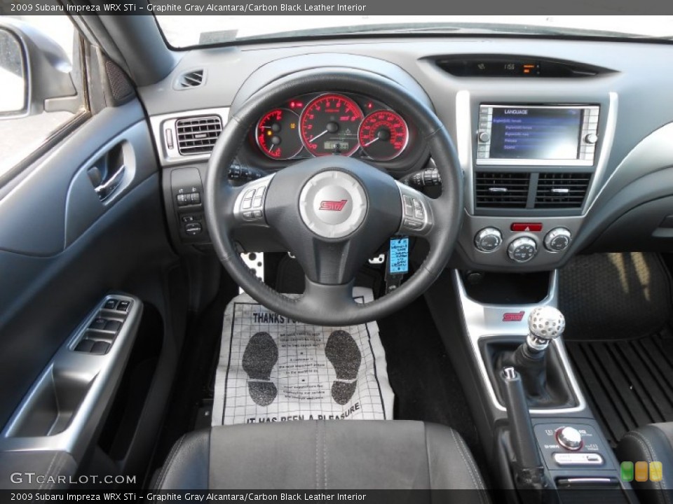 Graphite Gray Alcantara/Carbon Black Leather Interior Dashboard for the 2009 Subaru Impreza WRX STi #76301575
