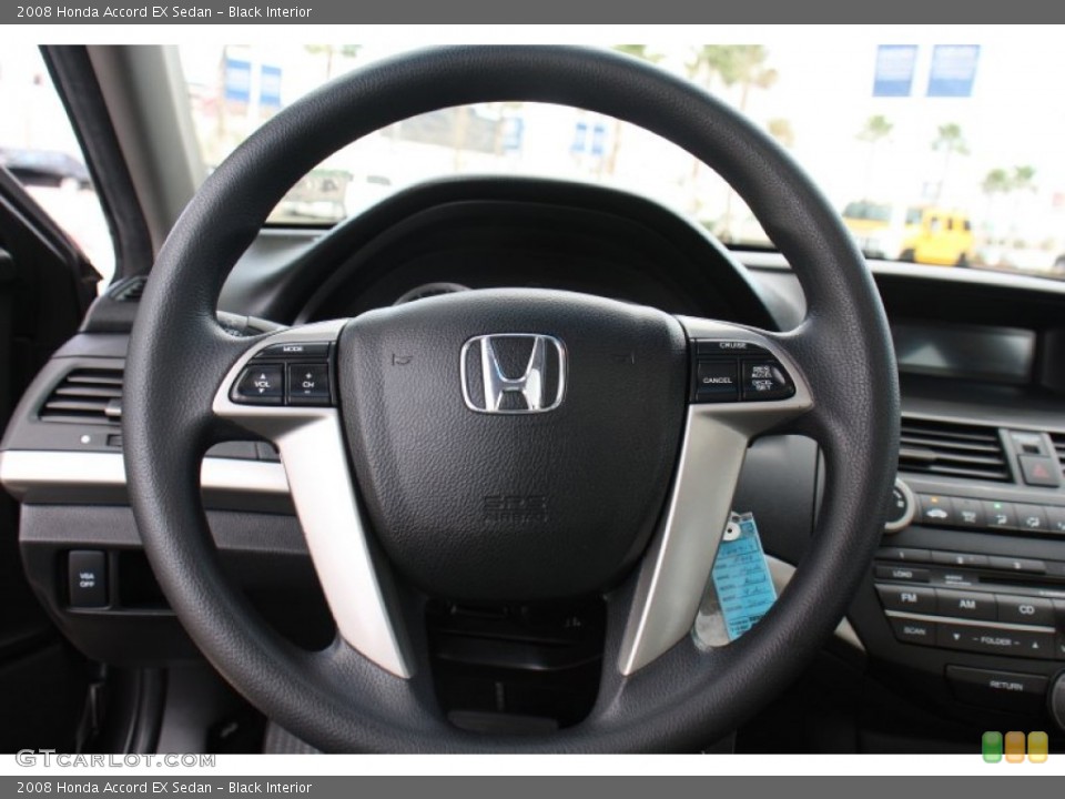 Black Interior Steering Wheel for the 2008 Honda Accord EX Sedan #76301582