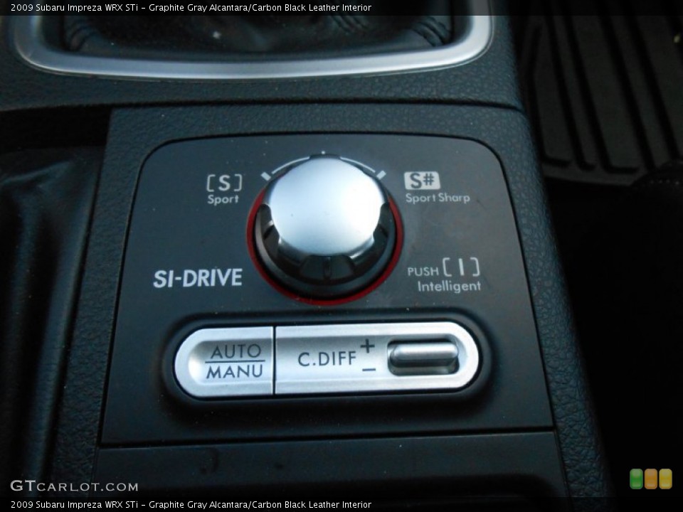 Graphite Gray Alcantara/Carbon Black Leather Interior Controls for the 2009 Subaru Impreza WRX STi #76301736