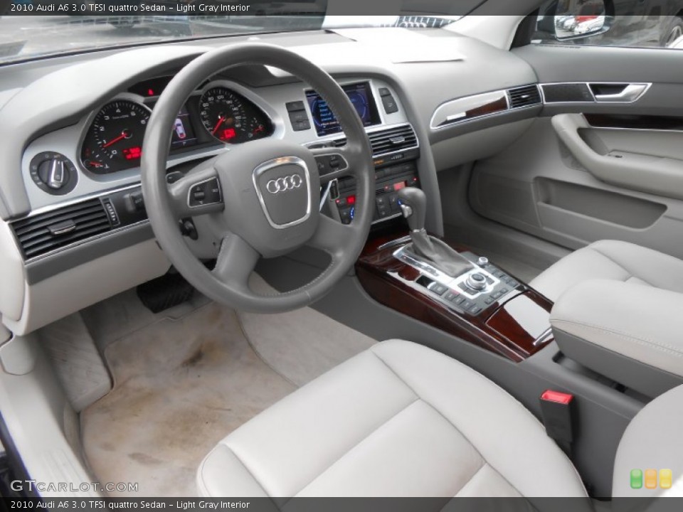 Light Gray 2010 Audi A6 Interiors