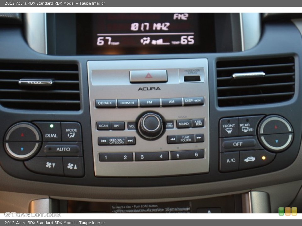 Taupe Interior Controls for the 2012 Acura RDX  #76302774