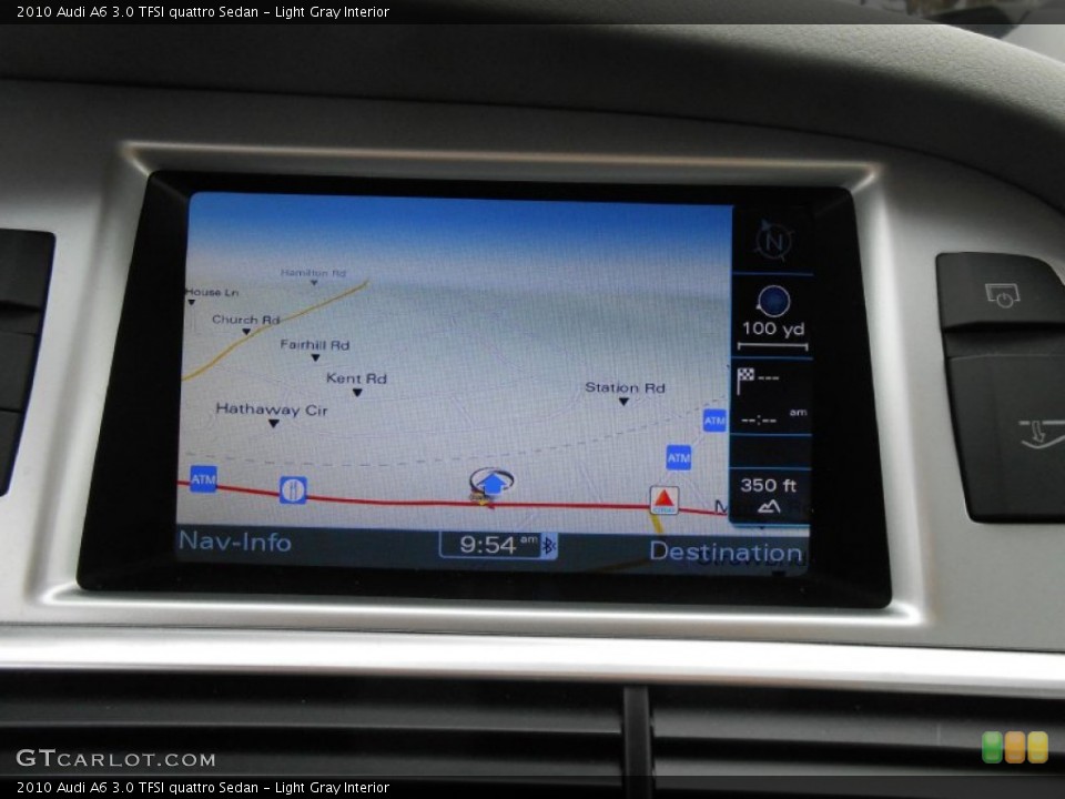 Light Gray Interior Navigation for the 2010 Audi A6 3.0 TFSI quattro Sedan #76302987