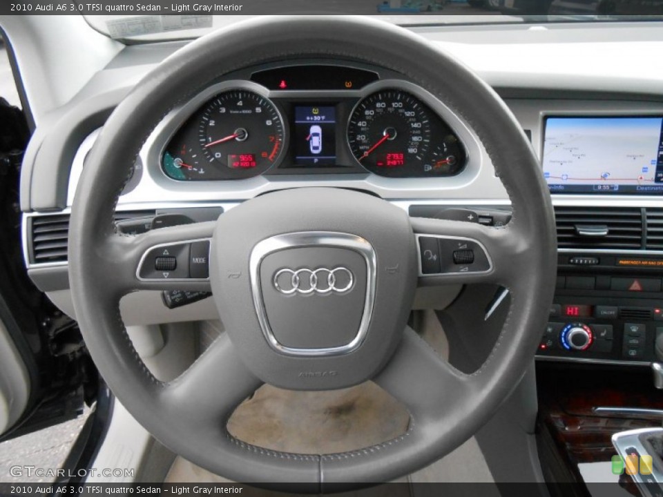 Light Gray Interior Steering Wheel for the 2010 Audi A6 3.0 TFSI quattro Sedan #76303029