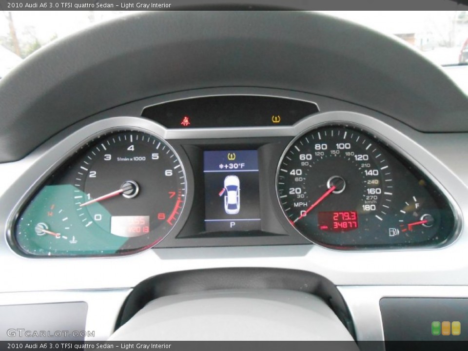 Light Gray Interior Gauges for the 2010 Audi A6 3.0 TFSI quattro Sedan #76303043