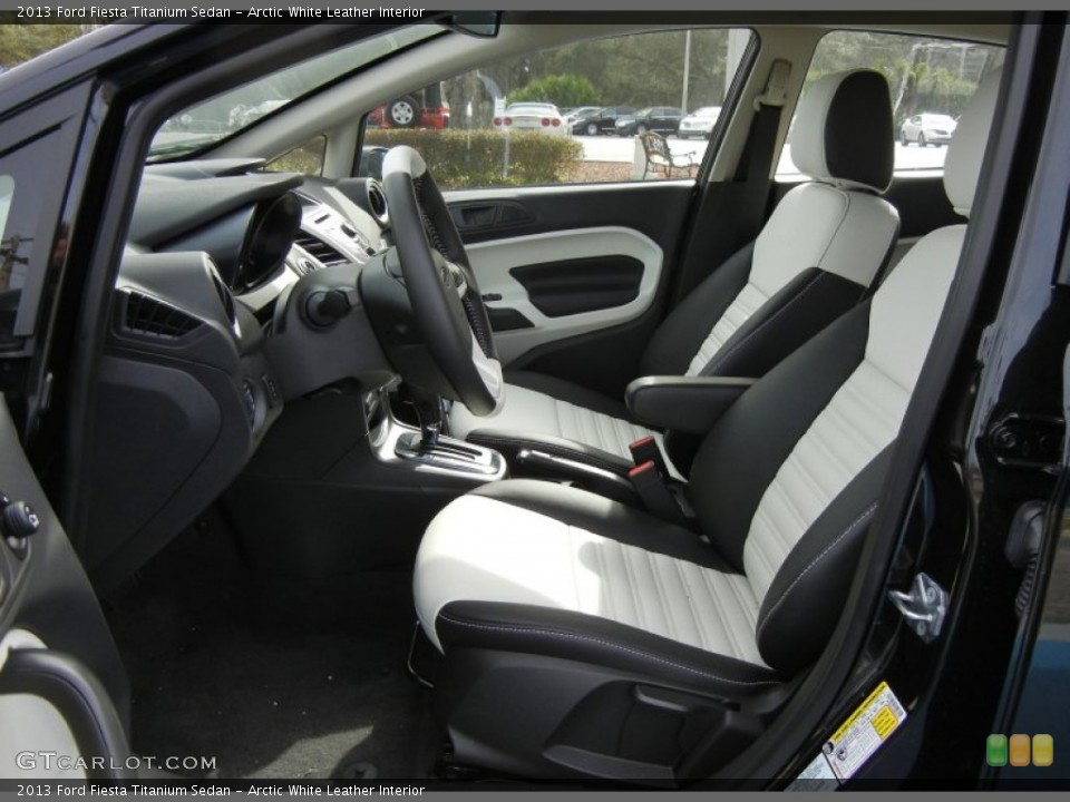 Arctic White Leather Interior Photo for the 2013 Ford Fiesta Titanium Sedan #76303310