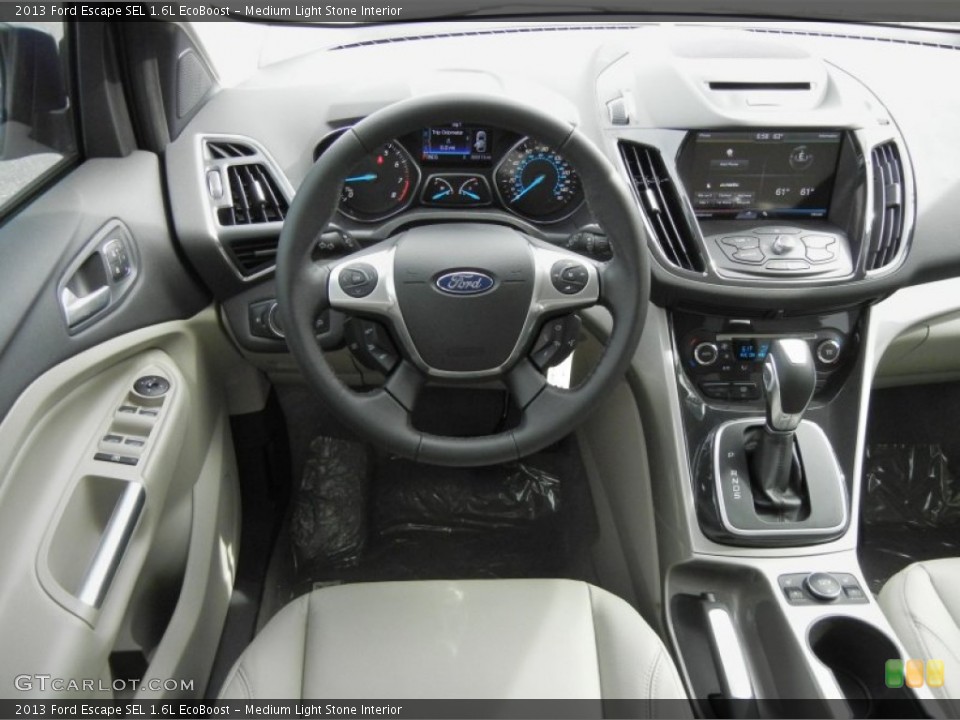 Medium Light Stone Interior Dashboard for the 2013 Ford Escape SEL 1.6L EcoBoost #76303604