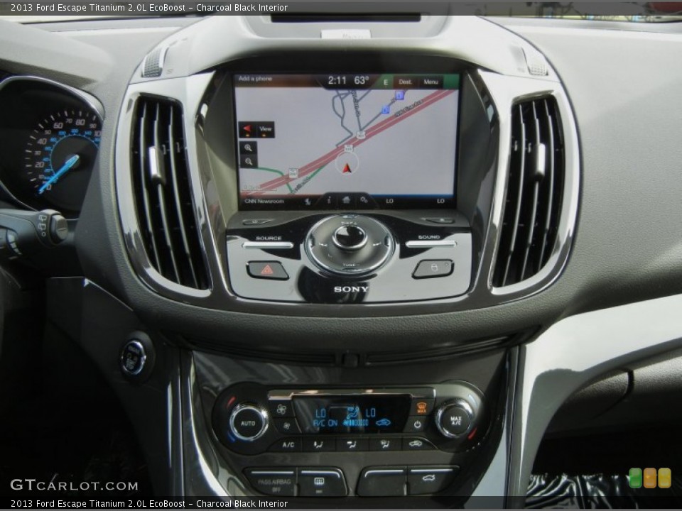 Charcoal Black Interior Controls for the 2013 Ford Escape Titanium 2.0L EcoBoost #76303899