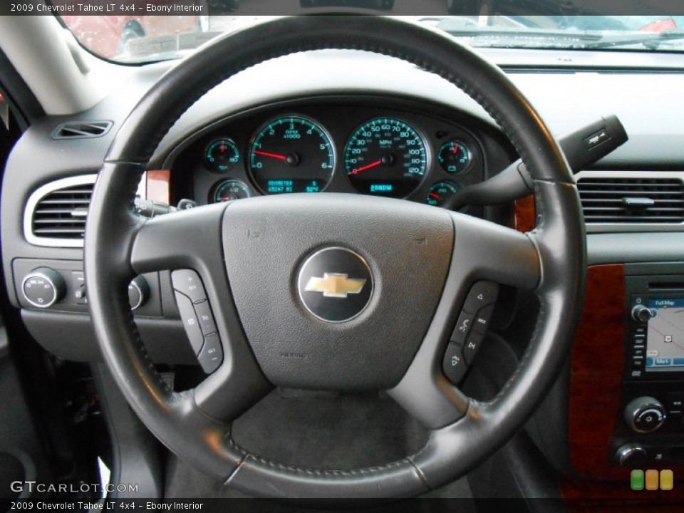 Ebony Interior Steering Wheel for the 2009 Chevrolet Tahoe LT 4x4 #76305488