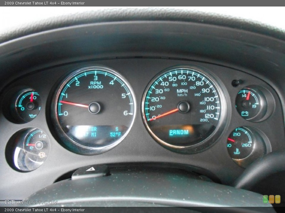 Ebony Interior Gauges for the 2009 Chevrolet Tahoe LT 4x4 #76305503