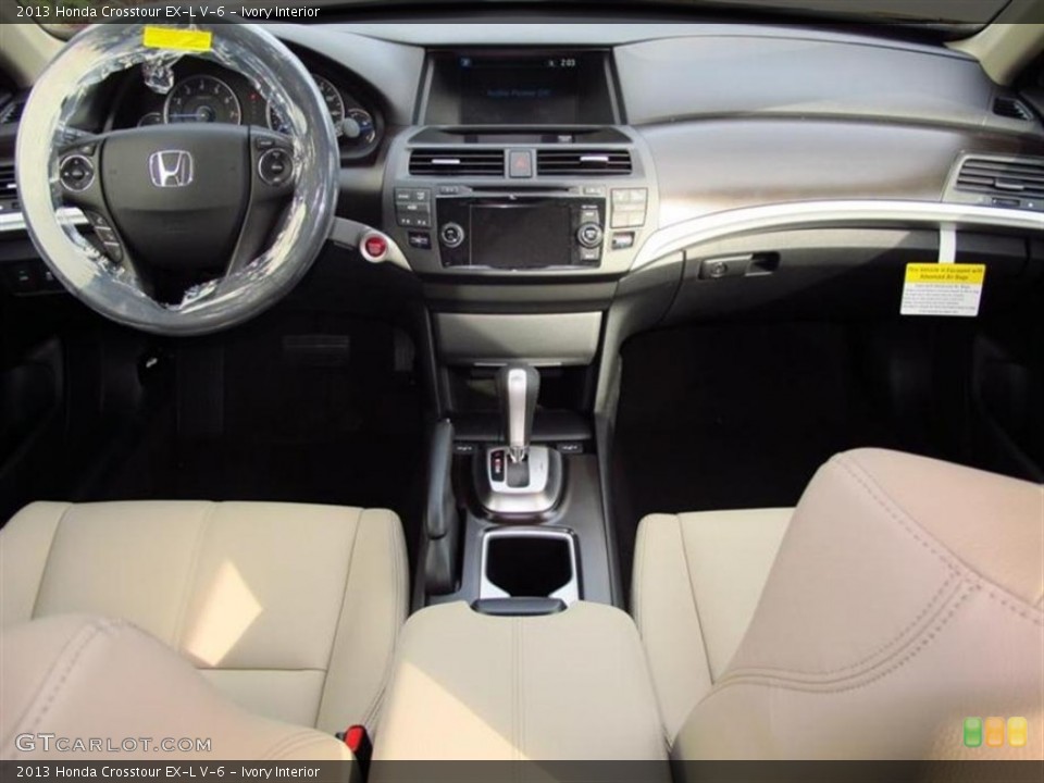 Ivory Interior Dashboard for the 2013 Honda Crosstour EX-L V-6 #76305545