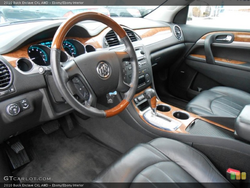 Ebony/Ebony Interior Prime Interior for the 2010 Buick Enclave CXL AWD #76305707