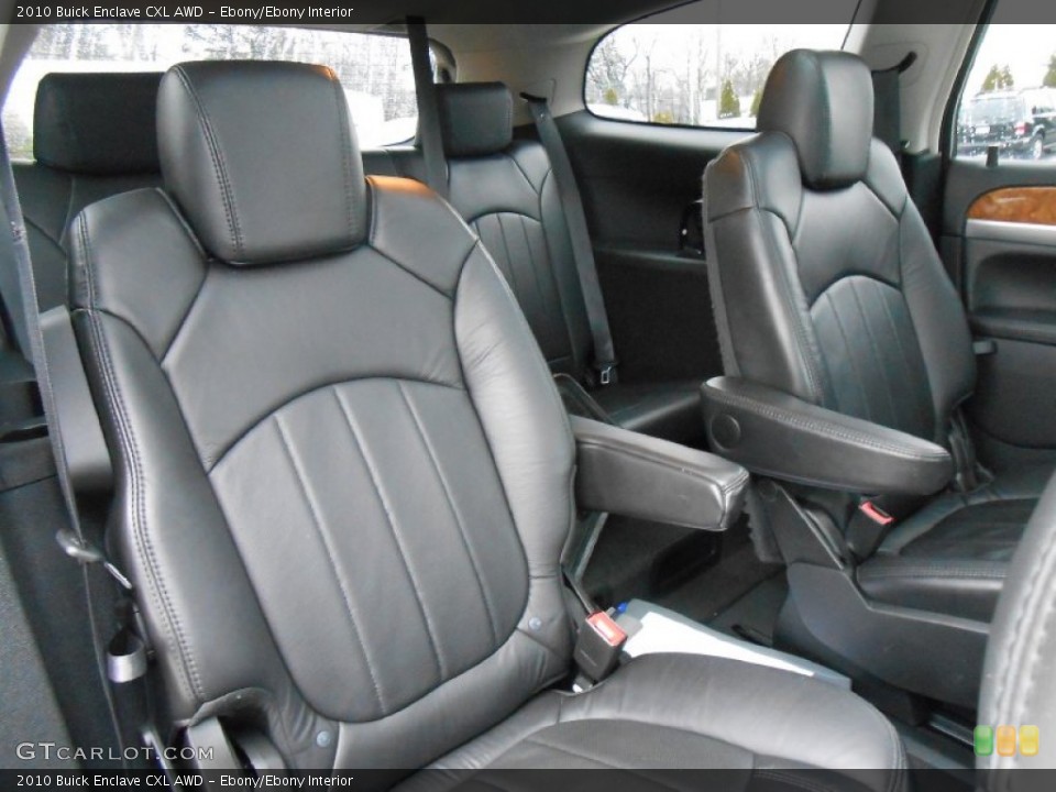 Ebony/Ebony Interior Rear Seat for the 2010 Buick Enclave CXL AWD #76305840