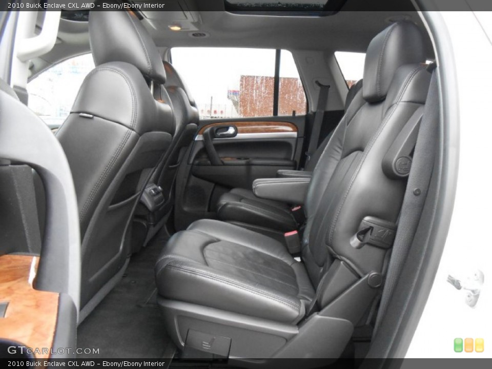 Ebony/Ebony Interior Rear Seat for the 2010 Buick Enclave CXL AWD #76305873