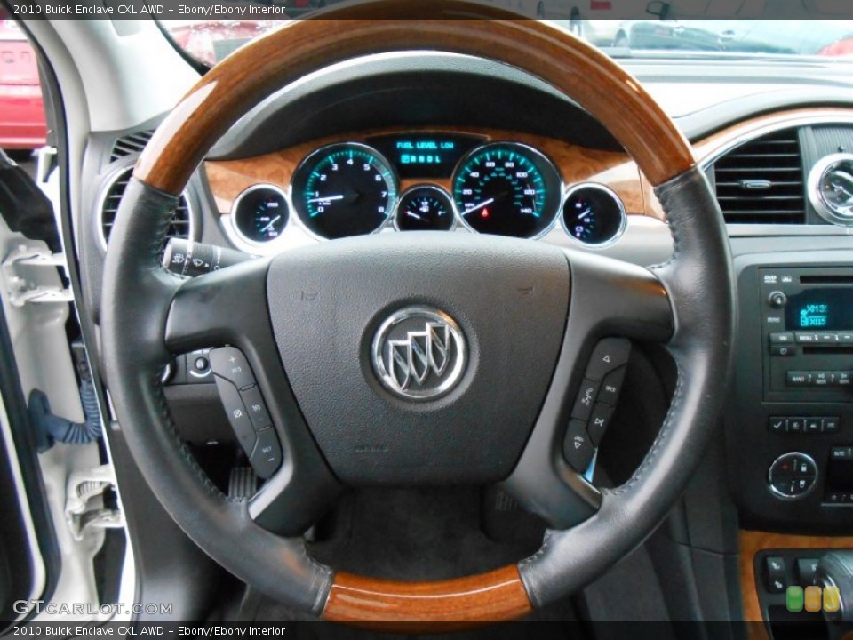 Ebony/Ebony Interior Steering Wheel for the 2010 Buick Enclave CXL AWD #76306104