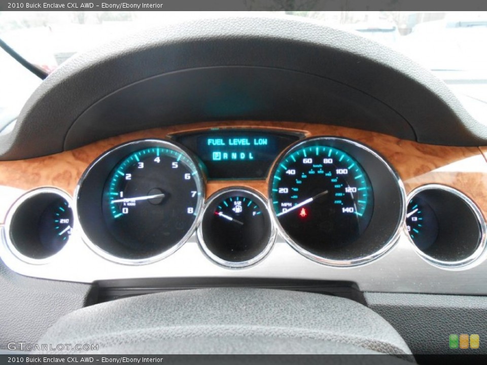 Ebony/Ebony Interior Gauges for the 2010 Buick Enclave CXL AWD #76306121