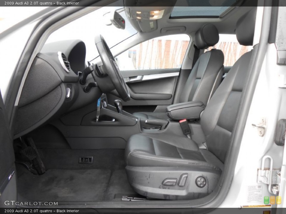 Black Interior Front Seat for the 2009 Audi A3 2.0T quattro #76306385
