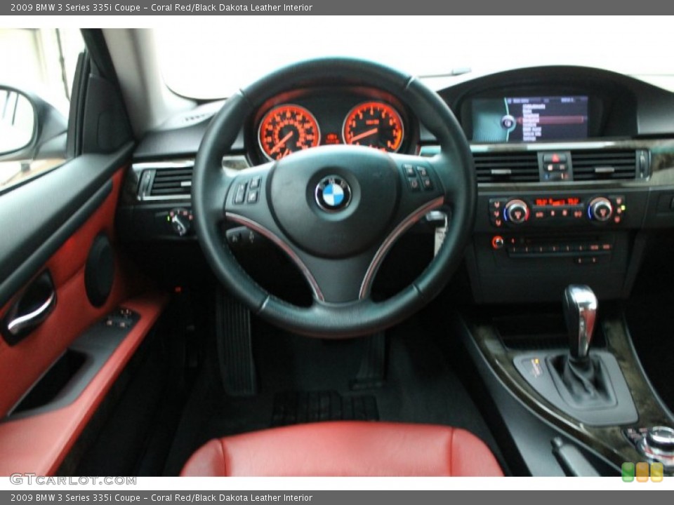 Coral Red/Black Dakota Leather Interior Dashboard for the 2009 BMW 3 Series 335i Coupe #76306388