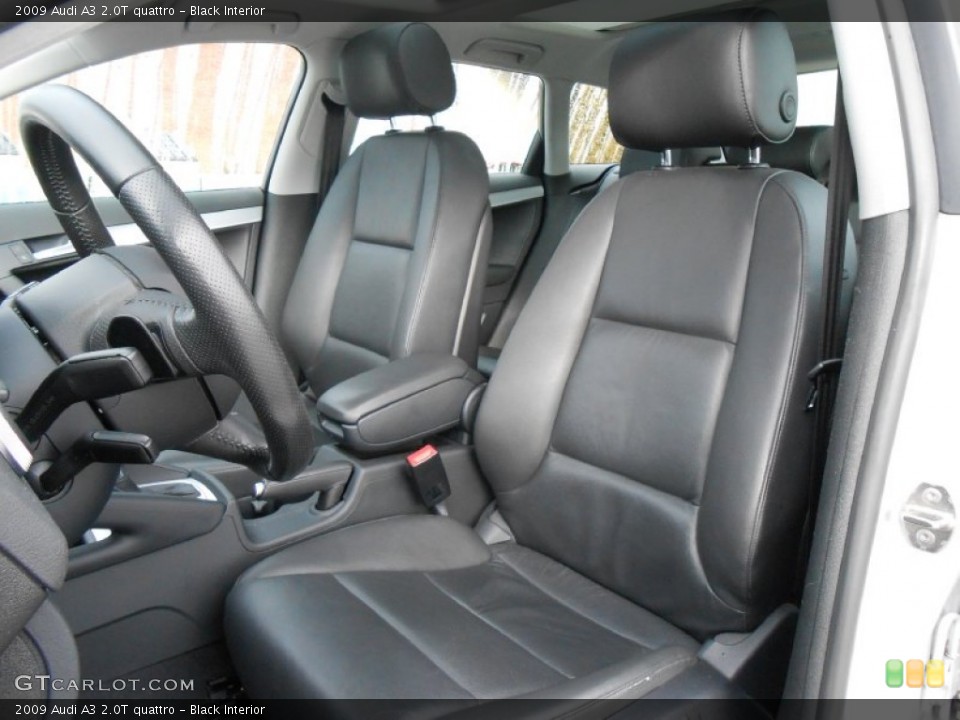Black Interior Front Seat for the 2009 Audi A3 2.0T quattro #76306403