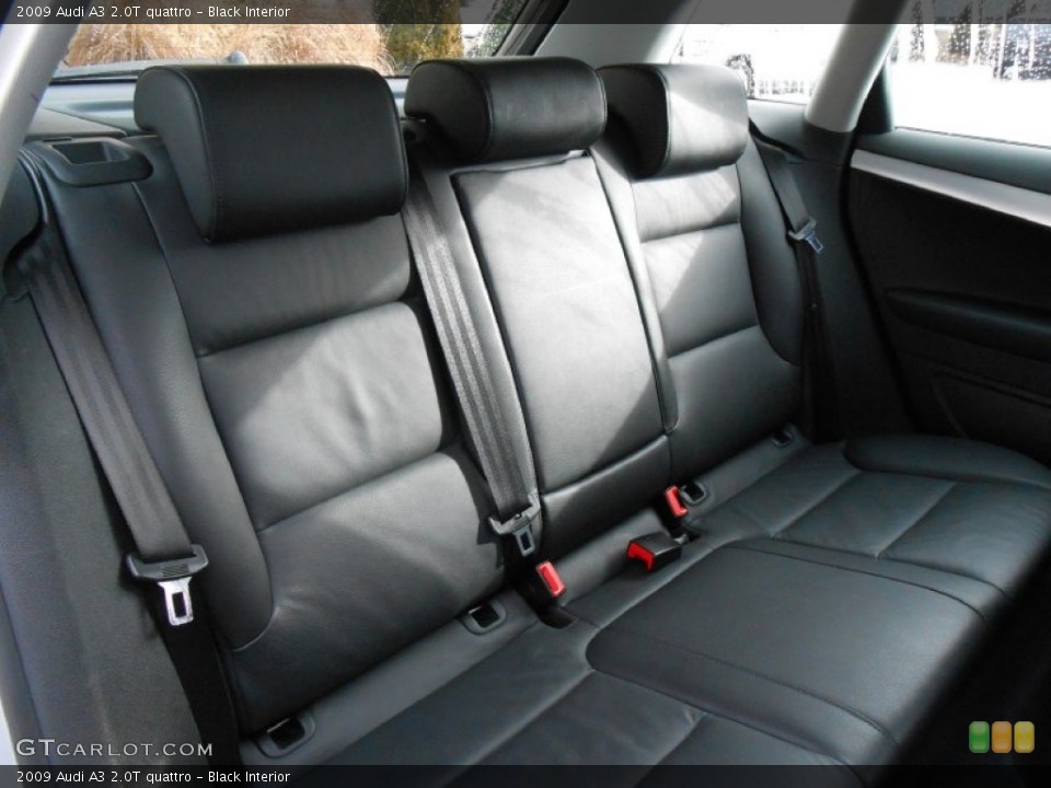Black Interior Rear Seat for the 2009 Audi A3 2.0T quattro #76306486
