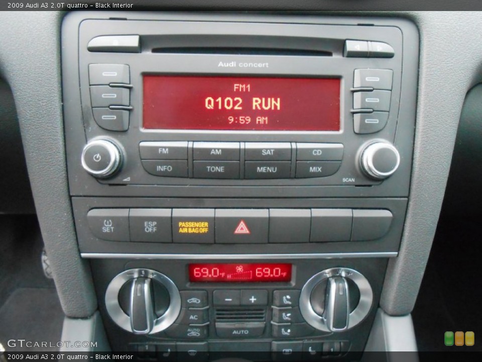 Black Interior Audio System for the 2009 Audi A3 2.0T quattro #76306697