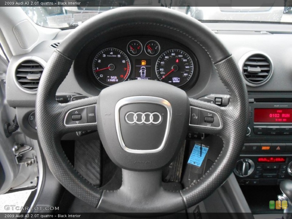Black Interior Steering Wheel for the 2009 Audi A3 2.0T quattro #76306728