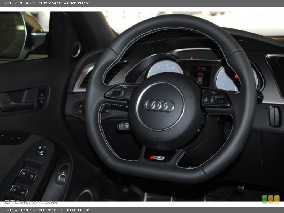 Black Interior Steering Wheel for the 2013 Audi S4 3.0T quattro Sedan #76306793