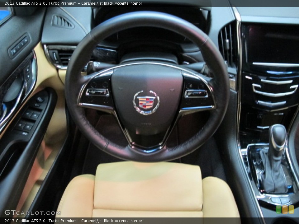 Caramel/Jet Black Accents Interior Steering Wheel for the 2013 Cadillac ATS 2.0L Turbo Premium #76307514