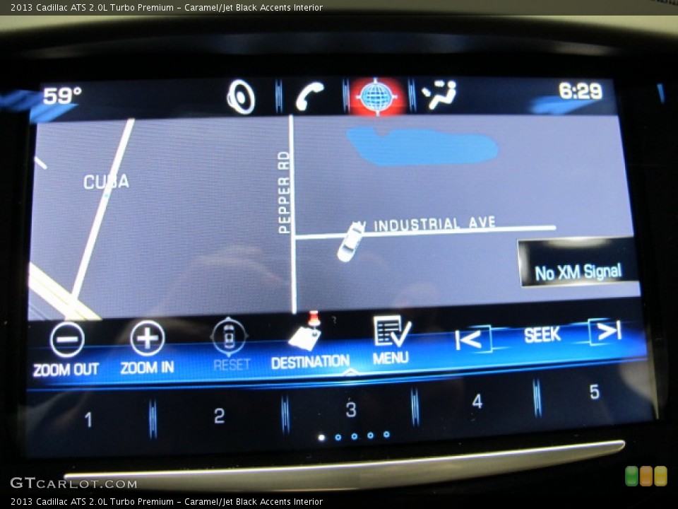 Caramel/Jet Black Accents Interior Navigation for the 2013 Cadillac ATS 2.0L Turbo Premium #76307624