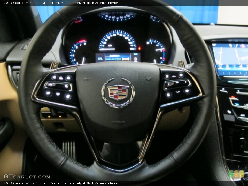 Caramel/Jet Black Accents Interior Steering Wheel for the 2013 Cadillac ATS 2.0L Turbo Premium #76307687